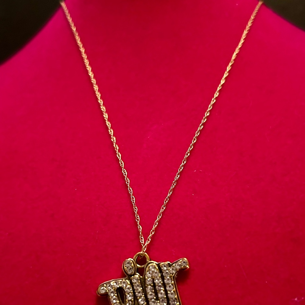 14K Gold delicate chain with Upcycled zipper pull. - Picture 2 of 6